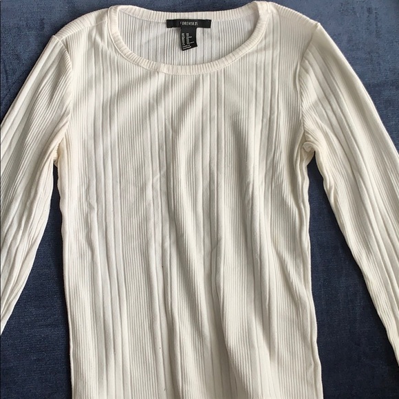 FOREVER 21 White fitted half sleeve blouse - Picture 1 of 4